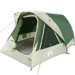 vidaXL 4-personers campingtelt vandtæt grøn
