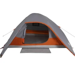 vidaXL 4-personers campingtelt vandtæt grå