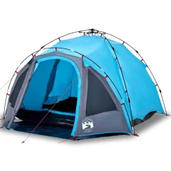 vidaXL 3-personers campingtelt kuppel quick-release blå