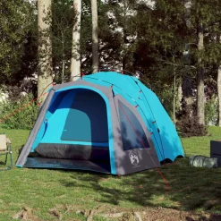vidaXL 3-personers campingtelt kuppel quick-release blå