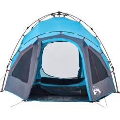 vidaXL 3-personers campingtelt kuppel quick-release blå