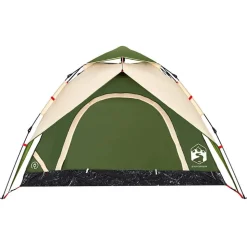 vidaXL 3-personers campingtelt kuppel quick-release grøn
