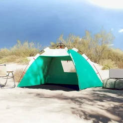 vidaXL 2-personers campingtelt vandtæt quick-release grøn