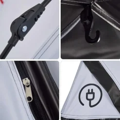 vidaXL 3-personers campingtelt kuppel quick-release mørklægning hvid