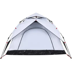 vidaXL 3-personers campingtelt kuppel quick-release mørklægning hvid