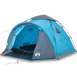 vidaXL 3-personers campingtelt kuppel quick-release blå