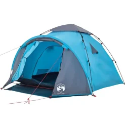 vidaXL 3-personers campingtelt kuppel quick-release blå