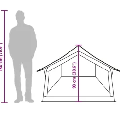 vidaXL 2-personers campingtelt vandtæt brun