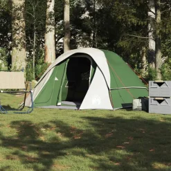 vidaXL 4-personers campingtelt vandtæt grøn