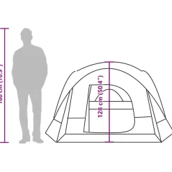 vidaXL 4-personers campingtelt vandtæt grøn