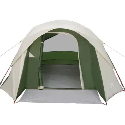 vidaXL 4-personers campingtelt vandtæt grøn