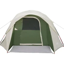 vidaXL 4-personers campingtelt vandtæt grøn