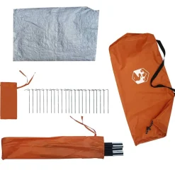 vidaXL 4-personers campingtelt vandtæt orange
