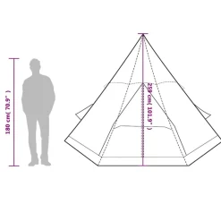 vidaXL 4-personers campingtelt vandtæt orange