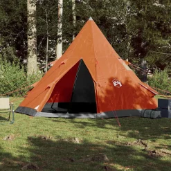 vidaXL 4-personers campingtelt vandtæt orange