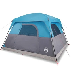 vidaXL 4-personers campingtelt vandtæt blå