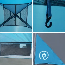 vidaXL 4-personers campingtelt vandtæt blå