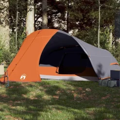 vidaXL 4-personers campingtelt vandtæt orange