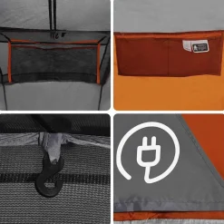 vidaXL 4-personers campingtelt vandtæt orange