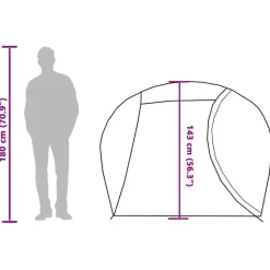 vidaXL 4-personers campingtelt vandtæt orange