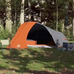 vidaXL 4-personers campingtelt vandtæt orange