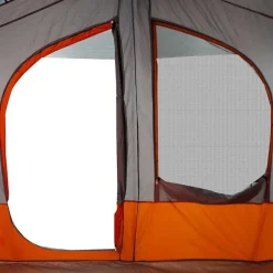 vidaXL 5-personers campingtelt vandtæt grå og orange