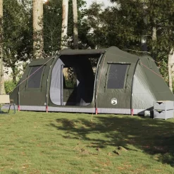 vidaXL 4-personers campingtelt vandtæt olivengrøn