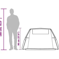 vidaXL 2-personers campingtelt vandtæt blå