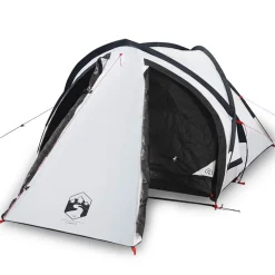 vidaXL 2-personers campingtelt vandtæt mørklægningsstof hvid