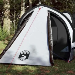 vidaXL 2-personers campingtelt vandtæt mørklægningsstof hvid