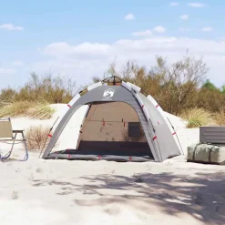 vidaXL 2-personers campingtelt vandtæt quick-release grå