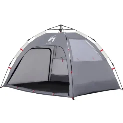 vidaXL 2-personers campingtelt vandtæt quick-release grå