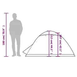 vidaXL 2-personers campingtelt vandtæt mørklægningsstof hvid
