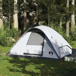 vidaXL 6-personers campingtelt vandtæt mørklægningsstof hvid