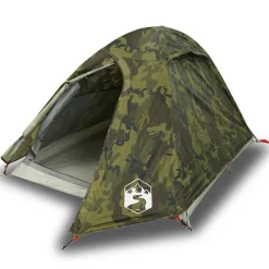 vidaXL 2-personers campingtelt vandtæt kuppel camouflage