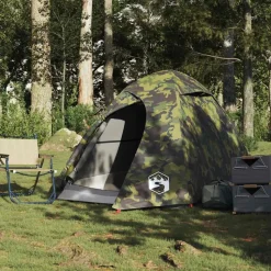 vidaXL 2-personers campingtelt vandtæt kuppel camouflage