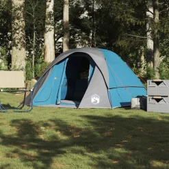 vidaXL 4-personers campingtelt vandtæt blå