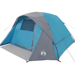vidaXL 4-personers campingtelt vandtæt blå