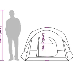 vidaXL 4-personers campingtelt vandtæt blå