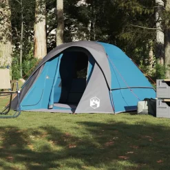 vidaXL 4-personers campingtelt vandtæt blå