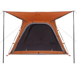 vidaXL 4-personers campingtelt vandtæt quick-release grå og orange