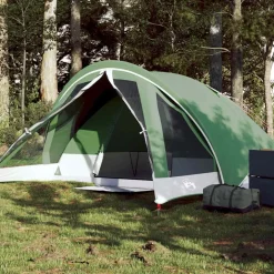 vidaXL 4-personers campingtelt vandtæt grøn
