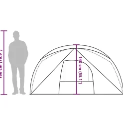 vidaXL 4-personers campingtelt vandtæt grøn