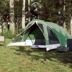 vidaXL 4-personers campingtelt vandtæt grøn