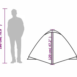 vidaXL 3-personers campingtelt vandtæt blå