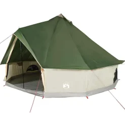 vidaXL 6-personers campingtelt vandtæt grøn