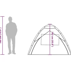 vidaXL 3-personers campingtelt vandtæt quick-release grøn