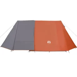vidaXL 3-personers campingtelt vandtæt grå og orange