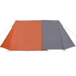 vidaXL 3-personers campingtelt vandtæt grå og orange