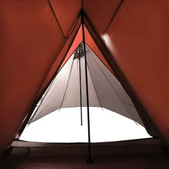 vidaXL 3-personers campingtelt vandtæt grå og orange